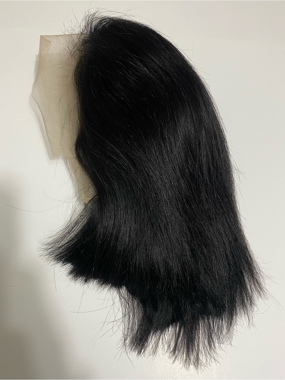 12” Glueless Lace Front Bob Wig 13x4 Pre Plucked Human Hair Black Medium Cap